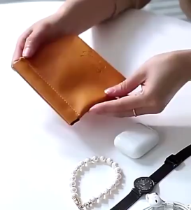 Kantong Kosmetik Soft PU Leather Mini Snap Closure Tempat Make Up Serbaguna JCW273