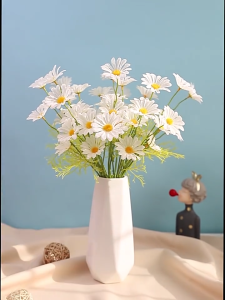 Artificial Silk Daisies 5 Head Daisies Home Decor Fake Wildflowers Spring Flowers Wedding Decoration