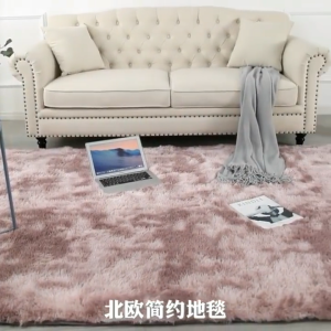 Modern Living Room Carpet Anti-Slip Fluffy Rug Soft Velvet Floor Mat for Home Decoration