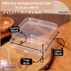 Mika Kue Serbaguna/Cake Korea/Milky Bun Isi 25 Pcs MB-15 Amaris Packaging