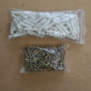 ชุด สกรูเกลียวปล่อย สกรู น๊อต ชุบซิงค์ เบอร์#6 หัวP ความยาว 1 นิ้ว พุกพลาสติก เบอร์ 7 (100 ตัว) ราคาถูก