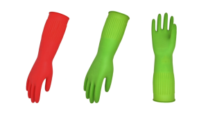1 Pair Rubber Gloves Dishwashing Gloves Reusable Household Gloves Kitchen Gloves Long Sleeve