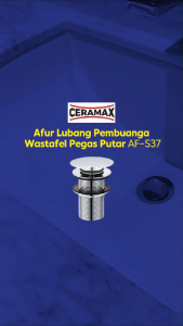 Ceramax Afur Lubang Pembuangan Wastafel Pegas Putar AF-S37