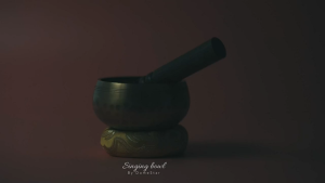 Chuông xoay Nepal bát hát Tây Tạng - chuông xoay thiền tập yoga- bộ chuông kèm đệm đồ thờ cúng Mật tông