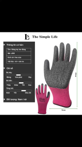 Combo 12 đôi găng tay lao động màu hường phủ cao su nhám găng tay cao su chống nước bao tay chống đâm thủng chắc chắn CHÍNH HÃNG