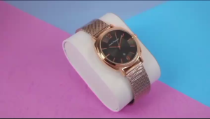 Jam Tangan Hush Puppies Wanita Rantai Pasir Bulat Tanggal Aktif Elegan Mewah Model Terbaru Aesthetic