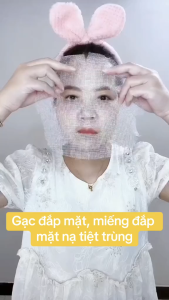 Gạc 100% Cotton | Set 100 Miếng Gạc Đắp Mặt Nạ | Gạc Đắp Mặt Nạ Bột Trong Spa Thẩm Mỹ Viện