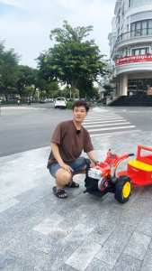 Xe máy cày điện cho bé xe công nông điện trẻ em có thùng kéo hàng có remote điều khiển [Hỏa Tốc HCM]