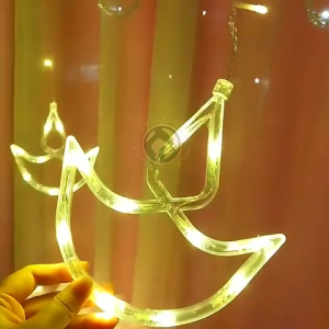 3.5MTR 138 LED Deepavali Warm White/RGB Curtain Lights Light of Hope Icicle Diya Light Lampu Hiasan Diwali Indoor Decor