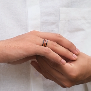 Racabel Nemus Ring - Cincin Pria Titanium Elegan Anti Karat Asli