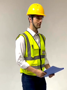 JX Adult Safety Vest Visibility Reflective Vest With D-ring Safety Warning Site(Multiple Pockets)