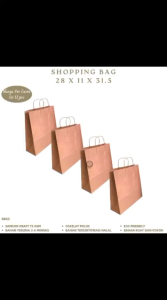Tas Belanja Paper Bag Shopping Bag 28X11X31.5 (Isi 10 Pcs-SBG3)