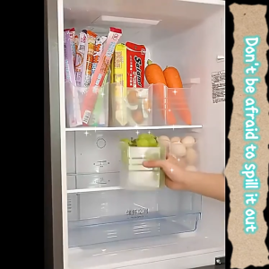 10Pcs Fridge Side Door Storage Box Refrigerator Storage Basket for Vegetable Fruit Snacks Egg Food Fresh-keeping Box Kitchen Food Space-saving Container Organizer Box