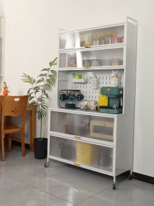 Kệ tủ đa năng kệ nhà bếp có cửa tấm lỗ DIY thép carbon sơn bột chất lượng cao