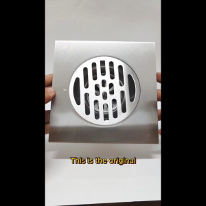 ISANO Stainless Steel Toilet Floor Trap - Silver / Matt Black (6110FG / 1267BL)