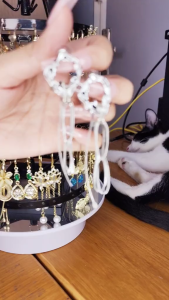 Bông tai nữ YI812 đáng yêu kiểu dáng lấp lánh phong cách cá tính thích hợp đi chơi BSTKL - [NaLa Shop]