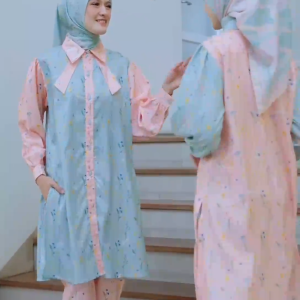 LONG TUNIK MINZY BY GIOK BAHAN SHAKILA PRINTING TUNIK PANJANG ALL SIZE PREMIUM BUSUI MURAH CANTIK NYAMAN MODIS
