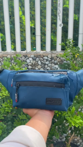 Tas Pinggang Pria Waterproof Antiair PEGE Bumsoo Tas Slempang Waistbag Casual Polos Trendy - PG 9014