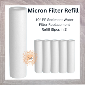 ALife World ISANO 1522FR 10inch Micron Filter Refill 5pcs in per pack Micron PP Sediment Water Filter Replacement Cartridge