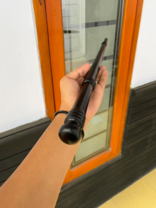 Tongkat Komando Kayu Galih Kelor Hitam Model Profil Premium Berkualitas