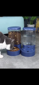 hooh pet🌈Super  Big Pet Bowl ที่ให้น้ำอัตโนมัติ ชามให้อาหารและน้ำอัตโนมัติ ความจุ 4ลิตร ชามอาหารและน้ำสัตว์เลี้ยงขนาดให