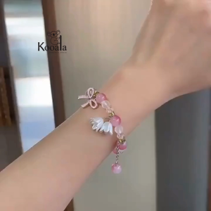 Gelang Kristal Daisy Flowers Aksesoris Manik Fashion Wanita Terbaru Lucu Modis Korean