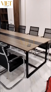 Bàn Họp Bàn Văn Phòng Tiện Lợi Hiện Đại Chân sặt mặt MDF chống trầy