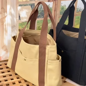 Canvas tote bags for women korean fashion shoulder bag large capacity student cross body bags commuting bag hand bag