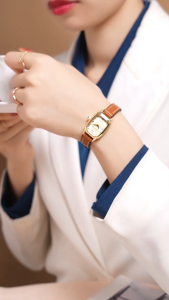 Sunlifex Jam Tangan Wanita SL4618 Korea Antik Kasual Tali Kulit Kuarsa Jam Tangan Cewek