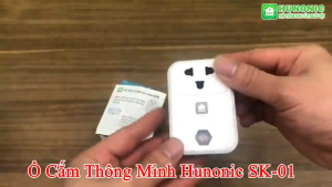 Ổ Cắm Wifi Hunonic SK01 Công Suất 4000W Cắm Là Chạy Bật Tắt Từ Xa Qua Điện Thoại Ra Lệnh Giọng Nói Bằng Tiếng Việt