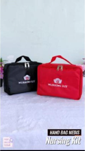 Handbag medis NURSING KIT Tas Medis P3K Obat Pouch Travel Hand Bag First Aid Kit Tas Jinjing