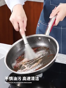 ร้านอยู่ที่ไทย แปรงสเตนเลสขัดหม้อ ขนาด23ซม.แปรงล้างจาน กระทะ ทำความสะอาด ครัวเรือน