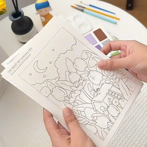 Bộ Tập Tô Màu Nước "Watercolor Painting" Dành Cho Trẻ Em 4 tờ / tập TRT-04