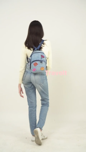 Denim Patch Sling Bag 3in1 - Travolt - Tas Ransel selempang Jeans - Tas Denim - Tas Konser KPOP - Denim - Jeans - Dae