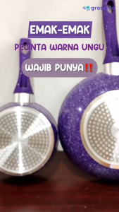 BOLDe Wok Pan Wajan 28 cm Granite Ceramik Anti Gores - Purple