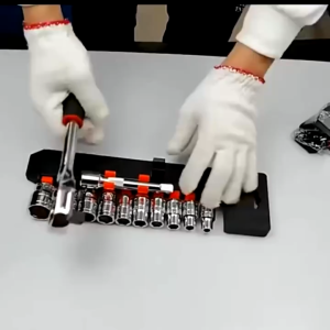 Set Kunci Socket Sok Set 12pcs Kunci Sok Wrench 1/2\" 8-24mm Rachet Handle Multifungsi Bonus Obeng Amerika