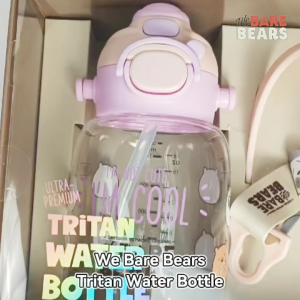 We Bare Bears 18oz/550ml Botol Air Budak / Kids Ultra Premium Tritan Water Bottle With Handle Shoulder Strap 30440 WBB