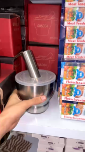 Bộ Chày Cối Inox 304 Nguyên Khối Không Vết Hàn Có Nắp Đậy Kèm Chày Dã Đồ Cực Nhuyễn Mịn