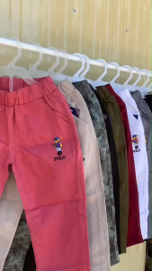 `กางเกงขายาว หมีขาปล่อย เด็กชาย ผ้าดีมาก สีสด สีไม่ได้ตก ผ้าไม่หด`