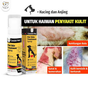 CASSIEL PET Pets Skin Spray fungus cat dog skin disease hamster rabbit pomeranian suitable for all pet wound healing kurap sporo skin problem 60ml