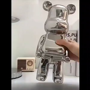 ตุ๊กตาหมีเซรามิค กระปุกออมสินหมี (50cm.) โมเดลตุ๊กตาหมี เคลือบสีเงา ตกแต่งบ้าน ห้องนั้งเล่น ตั้งโชว์หน้าทีวี ด้านหลังมีช่องสำหรับหยอดเหรียญ