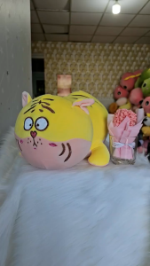 Thú nhồi bông hổ mặt ngáo mắt tròn dễ thương - Size từ 45cm đến 70cm - Quà tặng gấu bông hổ êm mịn.