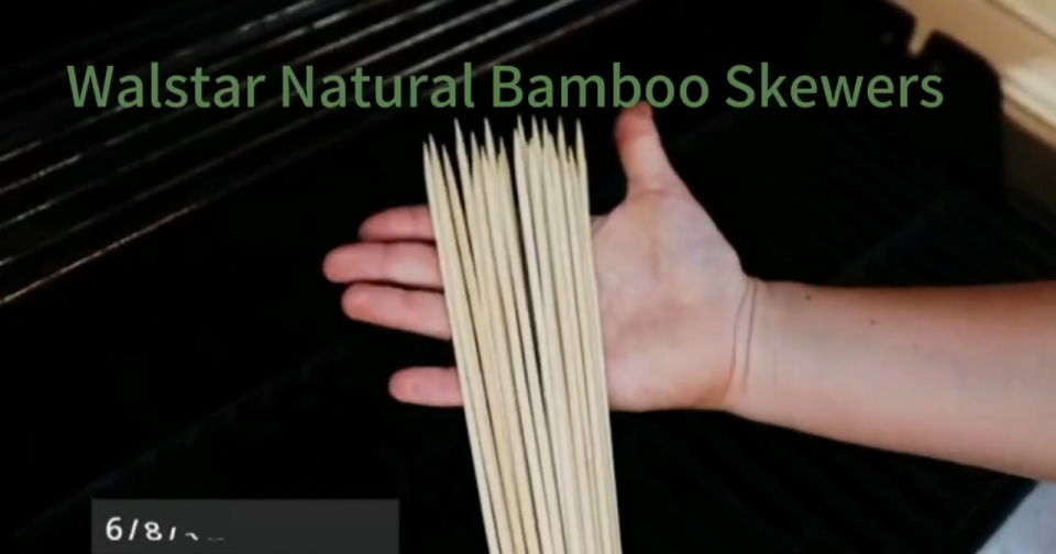 Walstar 100pc/pack Natural Bamboo Skewers Barbecue Sticks Disposable Wood Sticks Barbecue Food BBQ SB