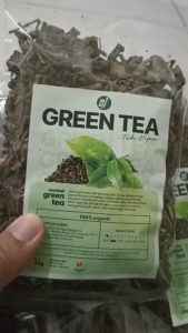 Daun Teh Hijau Kering Premium Isi 55 Gram Curah Teh Pucuk Tradisional Alami Asli Tanpa Campuran