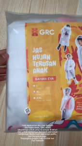 Jas Hujan Transparan Eva A301 Backpack Anak Perempuan Laki-laki / Mantel Hujan Model Terusan Cakep