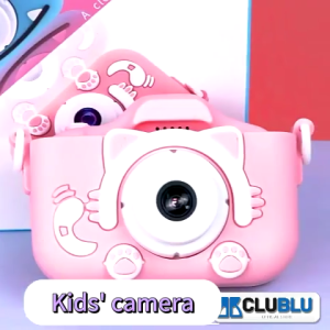 -CLUBLU- Máy Ảnh Kỹ Thuật Số Mini Mèo Camera-007 Cute Có Thể Sạc Lại Chống Sốc Cao Cấp Cho Bé