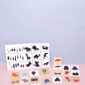 เกมจับคู่เงา ของเล่นไม้ ของเล่นมอนเตสซอรี่ Montessori Toy ของเล่นจับคู่ปริศนา ของเล่นเสริมพัฒนาการเด็ก