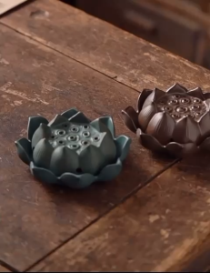Ceramic Incense Burner Coil Burner Lotus Flower Incense Burner Home Office Aromatherapy