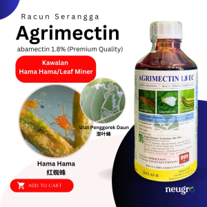 Agrimectin 1.8EC (1L) Abamectin 1.8% Racun Serangga Racun Hama-hama Durian Ulat Penggorek Daun (Sama Zabamec  Agrimec Vertimec Syngenta) 黑药水 地图虫 红蜘蛛