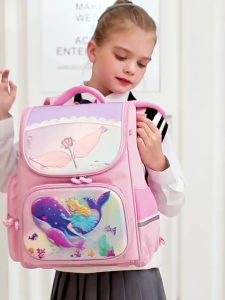 Tas Ransel Sekolah Anak Cewe SD Motif Unicorn Paus 3D Waterproof
